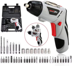 Convertible Electric Cordless Screwdriver Set Rechargeable Multi Tools With Storage Case Toolbox With Accessories R9946