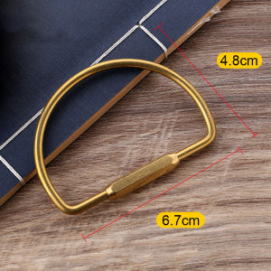 YINGRAN2 Đồng đơn giản Keychain với vít khóa d-hình dạng móc vòng chìa khóa Carabiner khóa Clip d-loại eo treo phụ kiện giữ chìa khóa