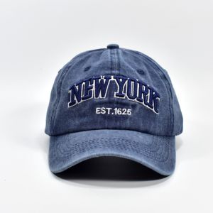 ARTMU ผ้าฝ้าย หมวกเบสบอลนิวยอร์ก ซักได้ ปรับได้ หมวกกีฬาลิ้นเป็ด แฟชั่น จดหมาย หมวกกันแดดปักตัวอักษร สำหรับทุกเพศ