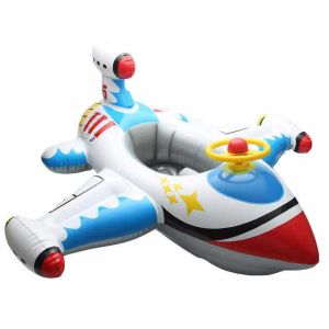 Large airplane seat with steering wheel salbabida for baby Inflatable swimming ring for kids seat boat 1-5 years old