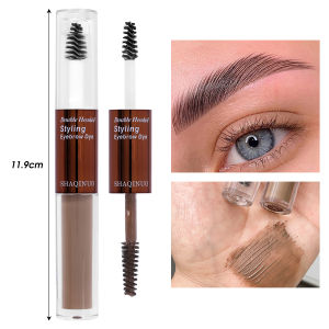 Dorisna 2 trong 1 lông mày Gel tạo kiểu tóc Brow Dye lâu dài lông mày không thấm nước Tint đôi đã kết thúc Kem lông mày mỹ phẩm trang điểm