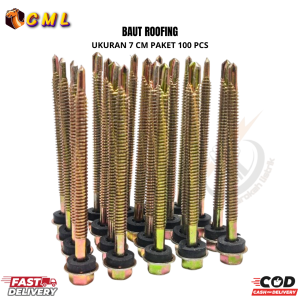 Skrup Atap Warna Bronze 7cm Paket 100 PCS untuk Renovasi