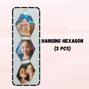 Hanging 6x5.5 inches Hexagon Sintra Board (3PCS) with Ball chain
