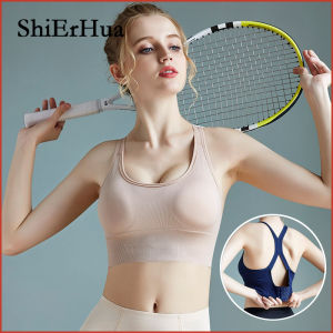 ShiErHua Phụ nữ Áo ngực thể thao liền mạch Thể dục thể thao Nữ thể thao Đẩy lên Áo ngực thể thao yoga của phụ nữ