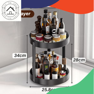 Kitchen Organiser Spice Rack Condiments Organizer Sauce Rack Lazy Susan Rotating Tray