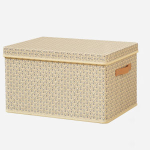 JustLiving Large Capacity Closet Organizers and Storage Bins Non-wen Fabric Foldable Clothes Quilt Storage Box with Lid Thickened PP Plate Storage with Handle Multifunctional Organizer Box