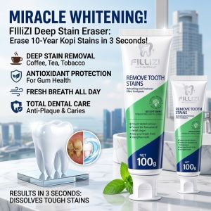 【1 Second to Remove Yellow Stains】Whitening Probiotic Toothpaste Removal Tartar Bad Breath Restoring Damaged Gums