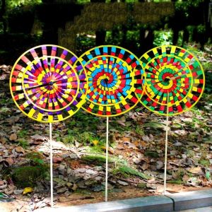 FUJIN สีสันสดใส ความสนใจที่น่าสนใจ ของเล่นสำหรับเด็ก ของขวัญสำหรับเด็ก กิจกรรมกลางแจ้งกลางแจ้ง ของเล่นกังหันลม สปินเนอร์ลม ของเล่นแบบหมุนได้ กังหันลมชั้นเดียว