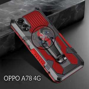 Case Hp Untuk Oppo A78 4G New Casing Hp Kickstand Armor Belt Clip Terbaru