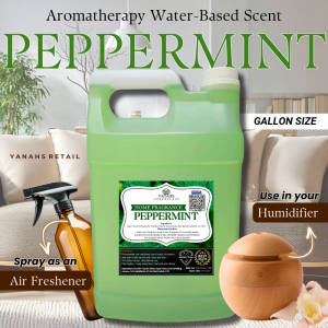 Peppermint Scent – 1 Gallon Water-Based Fragrance for Humidifiers Sprayers & Air Revitalizers