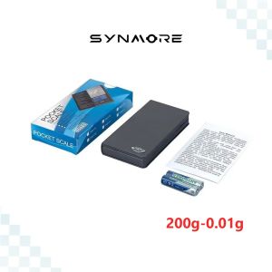 Synmore Timbangan Emas Berlian Batu Permata Mini Digital Skala Gram Kecil yang Presisi 200gr 0.01gr