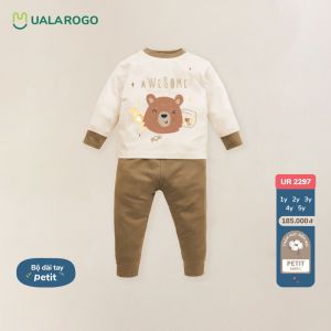 UALAROGO - Bộ dài tay thu đông petit cho bé trai - bé gái (1-5Y) (UR 2297)