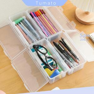Tumato 1ชิ้นกล่องใส่ดินสอวัสดุ PP กล่องดินสอใสอุปกรณ์เครื่องเขียนที่เก็บดินสอ