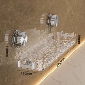 Bathroom Organizer Rack Suction Cup Adhesion Toilet Organizer Rack with Hook Bathroom Holder