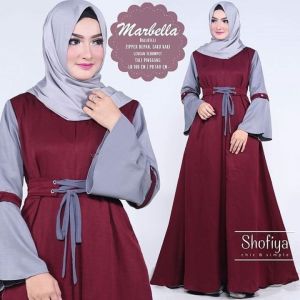 BAJU WANITA MUSLIM MARBELA DRESS M L XL