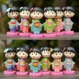 Figure Chibi Maruko-chan Set 6Pc Size 8cm Topper Chibi Maruko-chan Figure Chibi Maruko chan NEW