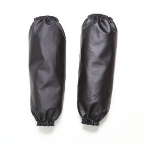 1Pair Leather Waterproof Arm Sleeve Reusable Oilproof Oversleeves Protection Kitchen Clean Accessory