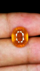 Batu permata NATURAL orange yellow sapphire srilanka kristal Top luster+Sertifikat NGR lab