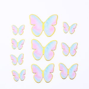 Pharaoh🎀COD 10 Pcs Ins Butterfly Cake Toppers Memanggang Kue Dekorasi Dekorasi Plug-in Kue Perunggu Kupu-kupu