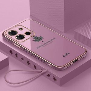 TERBARU Case INFINIX SMART 7 ZERO 5G 2023 NOTE 12 2023 HOT 20s HOT 20i HOT 10 PLAY HOT 11 PLAY HOT 11S Softcase MAPLE Motif Daun FREE Tali Strap