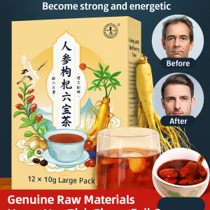 ชาโสมและโกจิเบอร์รี่ Six Treasure ชาสมุนไพรบำรุงสุขภาพ Six Treasure สำหรับผู้ชาย บำรุงและบำรุงร่างกาย