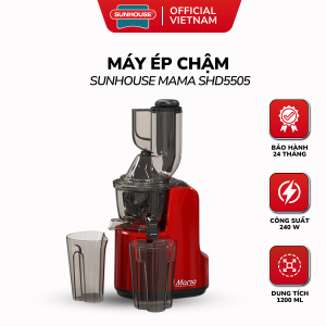 Máy Ép Chậm Sunhouse Mama Sunhouse SHD5505 - Ép Kiệt Mọi Loại Rau Củ Quả Nhiều Xơ Bảo Hành 24 Tháng