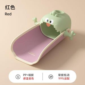 [QiaoFan] Cartoon Baby Washing Helper Sink Accessories Kitchen High Temperature Reminder Faucet Extender For Kids Hand Washing In Bathroom