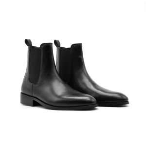 Giày da chelsea boots nam Inichi I1071 da chống nhăn loại tốt
