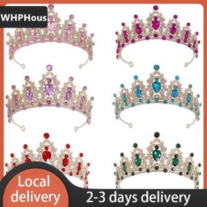 [COD] WHPHous Ship within 24 hours Luxury Elegant Princess Crown Hair Accessories Tiara For Women Party Rhinestone Wedding Bridal Crown New Head Jewelry