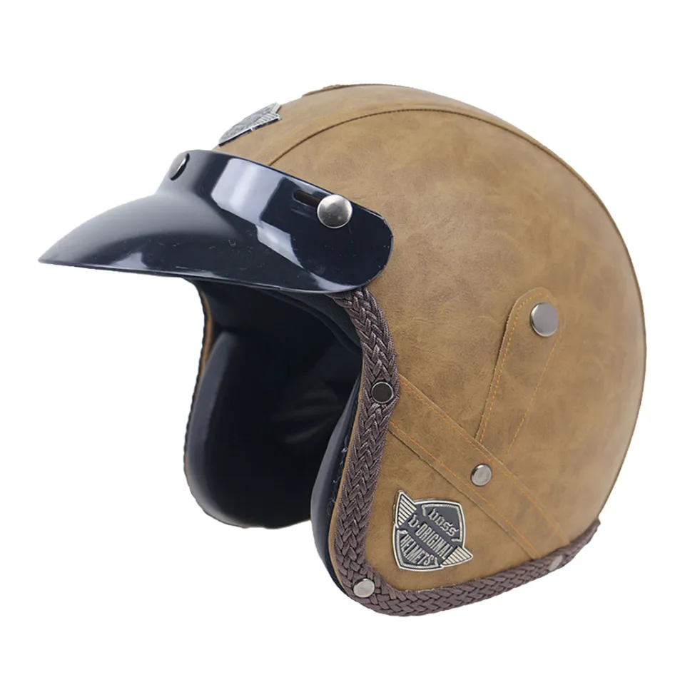 Pu leather hot sale helmet