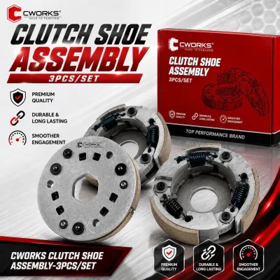 Cworks Clutch Shoe Assembly 3pcs/Set Premium Quality Durable Long Lasting Smoother Engagement