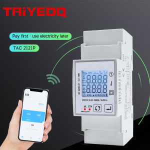 TAC2121P Prepaid Single Phase Multi-function WIFI Communication Din Rail Electric Meter 80A 230V