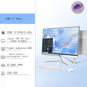 Komputer PC All-in-One Baru: Prosesor Intel Core i5/i3 RAM 8G/16GB+SSD 256/512GB Cepat Layar Full HD 19/22/24 Inci Cocok untuk Rumahan Kantor dan Bermain Game Garansi 1 Tahun