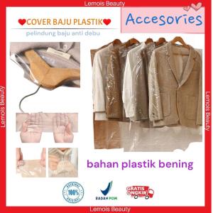 LemoisBeauty - Cover Gantungan Baju Bahan Plastik / Pelindung Baju Anti Debu Kotor Gantungan Baju