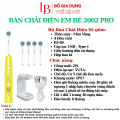 Bàn Chải Xoay Em Bé Umur 2002A Pro với 5 Chế Độ Làm Sạch Tặng 4 Đầu Chải Sạc Type C, cho bé từ 3 đến 12 tuổi. 