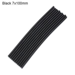 BENNETTGC 10PCS ความหนืดสูง 7/11mm สีดำ เครื่องมือดึง ซ่อมรอยบุบไร้สี ซ่อมรถยนต์ ตัวรถ กาวแท่ง