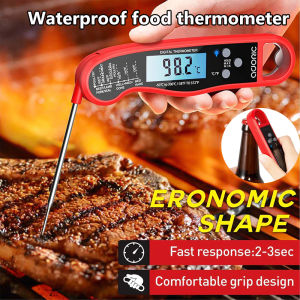COD Probe Type Barbecue Meat Electronic Thermometer Folding Waterproof Digital Meat Thermometer Instant Read Food Meat Thermometer Calibration