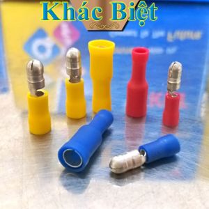 Đầu cos đực cái MPV FRV cao cấp KST 25 cặp cốt âm dương ghim tròn cosse đầu đạn bấm nối dây điện bằng đồng