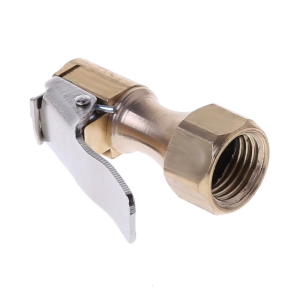 8mm Auto Air Chuck Universal Heavy Duty Opened Flow Straight Lock-On Tire Chuck with Clip for Inflator Gauge Compressor