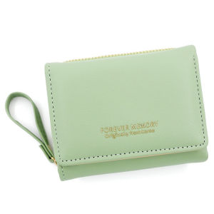 1604( READY STOCK ) WALLET SHORT ZIP PURSE LUXURY KOREA COIN FOLD  PU SLING BAG EU FASHION HOUSE