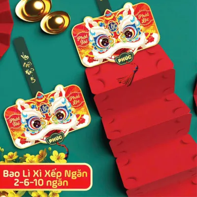 Combo 2 Bao lì xì 2025 xếp ngăn 2 ngăn 6 ngăn sang trọng độc lạ - lì xì xuân Ất Tỵ mới bao lì xì bao lì xì ngày tết bao lì xì mới bao lì xì 6 ngăn bao lì xì may mắn