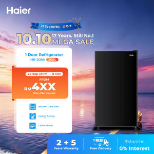 [FREE SHIPPING /READY STOCK] Haier 5 Star 208L 1-Door Refrigerator / Fridge / Fast Cooling / Chiller Room - HR-208H