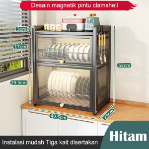 ⚡Ready Stock⚡Lemari Piring Minimalis terbaru Rak Cuci Rak Piring Rak pembuangan sumpit mangkuk Rak Piring Dengan Aksesoris