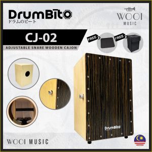 DrumBito CJ-02 Adjustable Snare Wooden Cajon with Padded Bag (Free Rubber Seat Cushion)