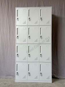12 doors steel locker light gray color(NOT ASSEMBLED 185*90*40CM)