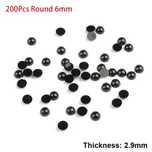 MECOME 100-500Pcs Black Round Half Round Beads DIY Crafts Plastic Toys Eyes Accessories  3-8mm Toy Eye Bead Children Kids