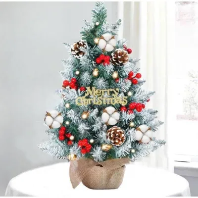 Cây thông Noel mini cây thông Noel phủ tuyết cây thông giáng sinh 60cm trang trí giáng sinh trong nhà - Happy Home 4U