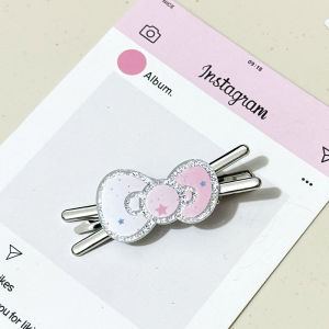 ASRV Cute Cat Design Sparkling Silver Hair Clip for Womens Stylish Side Bangs