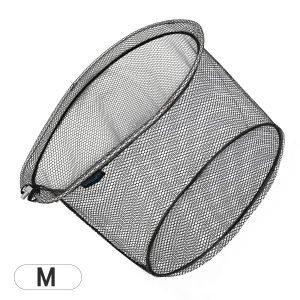 SANLIKE Portable Fishing Net Collapsible Rubberized PE Mesh Hole Depth Aluminium Frame Ring Folding Fishing Landing Dip Net