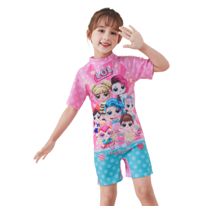 AD【ready stock】ชุดว่ายน้ำเด็กผู้หญิง ลายการ์ตูน Muslimah Sun Protection Rash Guard Set Kids Girls 3-12 Year Beachwear Swimsuit Bathing Suits kid ชุดว่ายน้ำวันพีชเด็กผญ【cod】【fast】